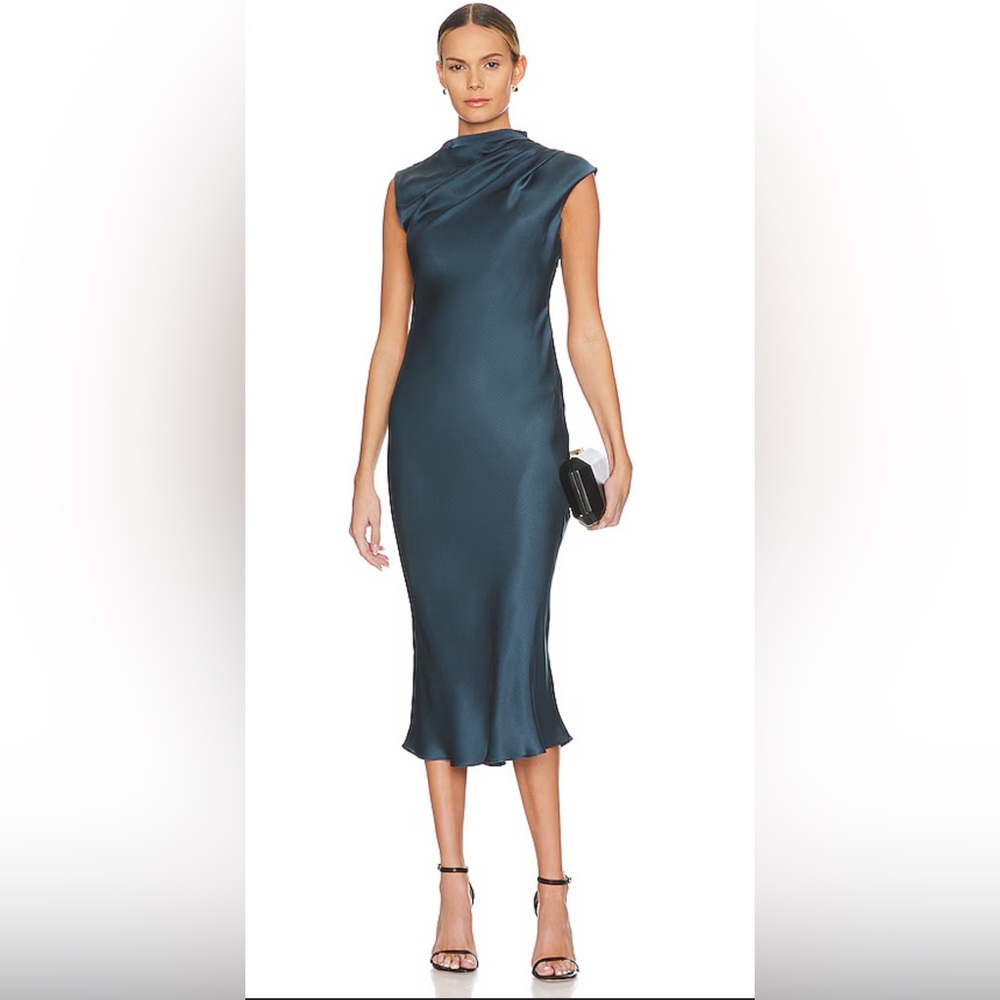 Anine Bing Elegant Blue Sleeveless Midi Dress